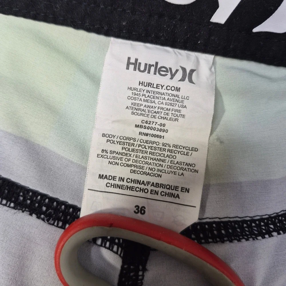 Hurley Board Shorts Mens 36 Multicolor Kingsroad Phantom Block Party Swim Trunks